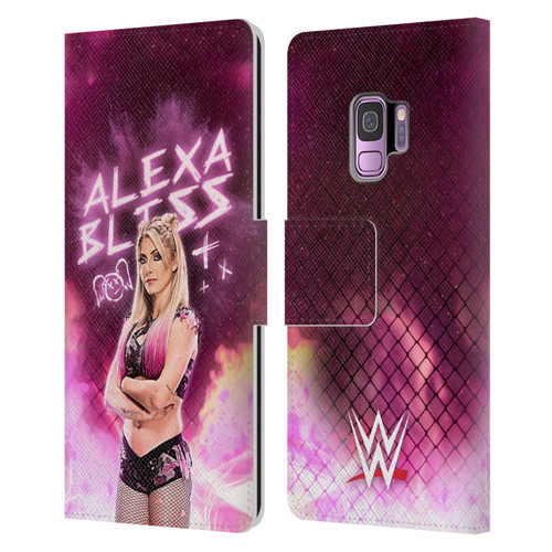 WWE Alexa Bliss Portrait Leather Book Wallet Case Cover For Samsung Galaxy S9