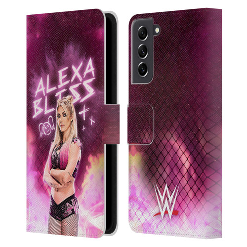 WWE Alexa Bliss Portrait Leather Book Wallet Case Cover For Samsung Galaxy S21 FE 5G