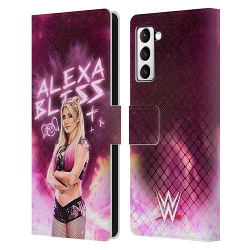 WWE Alexa Bliss Portrait Leather Book Wallet Case Cover For Samsung Galaxy S21+ 5G