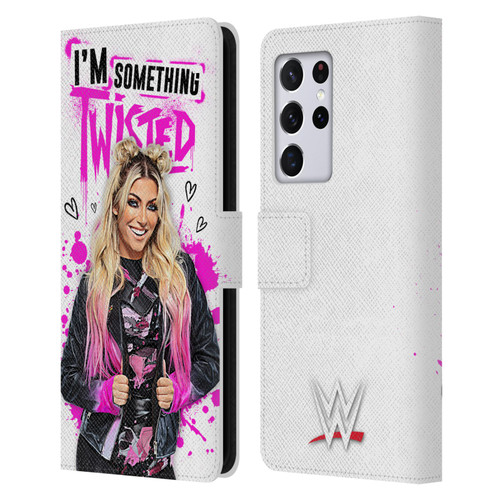 WWE Alexa Bliss Something Twisted Leather Book Wallet Case Cover For Samsung Galaxy S21 Ultra 5G