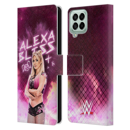 WWE Alexa Bliss Portrait Leather Book Wallet Case Cover For Samsung Galaxy M33 (2022)