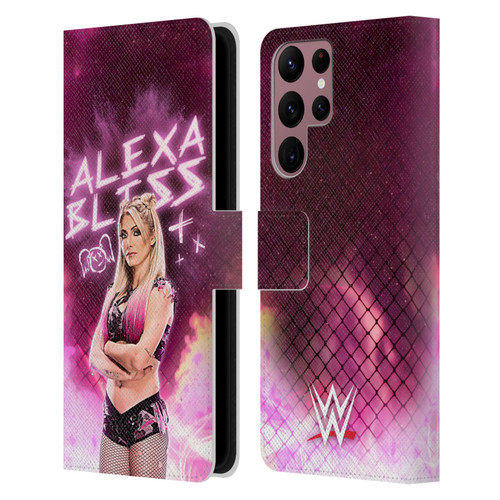 WWE Alexa Bliss Portrait Leather Book Wallet Case Cover For Samsung Galaxy S22 Ultra 5G