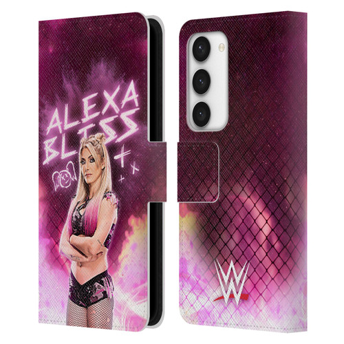 WWE Alexa Bliss Portrait Leather Book Wallet Case Cover For Samsung Galaxy S23 5G