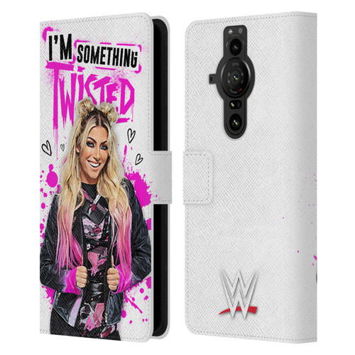 WWE Alexa Bliss Something Twisted Leather Book Wallet Case Cover For Sony Xperia Pro-I