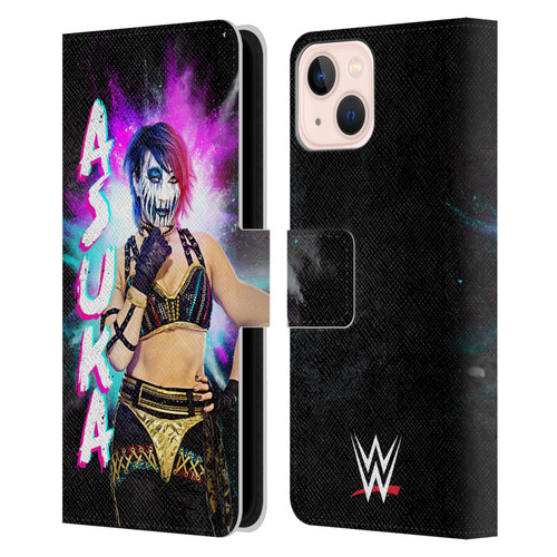WWE Asuka Black Portrait Leather Book Wallet Case Cover For Apple iPhone 13