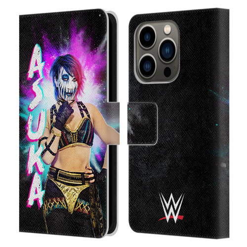 WWE Asuka Black Portrait Leather Book Wallet Case Cover For Apple iPhone 14 Pro
