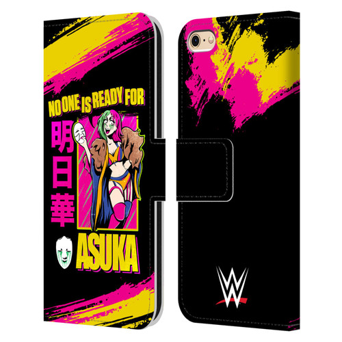 WWE Asuka No One Is Ready Leather Book Wallet Case Cover For Apple iPhone 6 / iPhone 6s