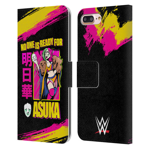 WWE Asuka No One Is Ready Leather Book Wallet Case Cover For Apple iPhone 7 Plus / iPhone 8 Plus
