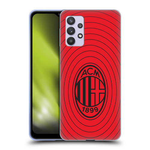 AC Milan Art Red And Black Soft Gel Case for Samsung Galaxy A32 5G / M32 5G (2021)