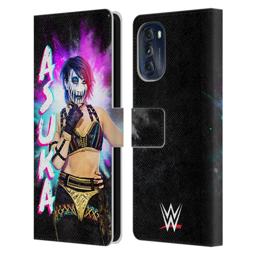 WWE Asuka Black Portrait Leather Book Wallet Case Cover For Motorola Moto G (2022)