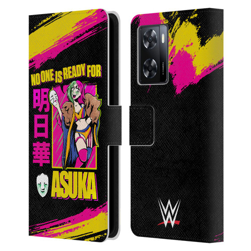 WWE Asuka No One Is Ready Leather Book Wallet Case Cover For OPPO A57s