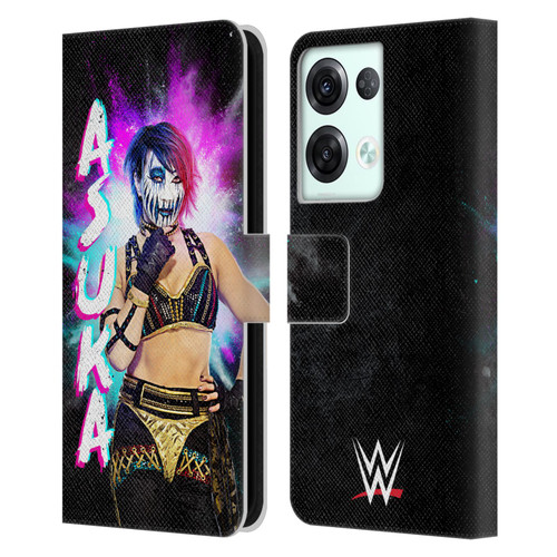WWE Asuka Black Portrait Leather Book Wallet Case Cover For OPPO Reno8 Pro