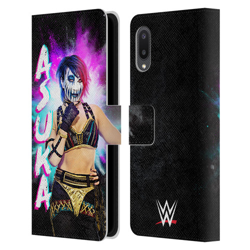 WWE Asuka Black Portrait Leather Book Wallet Case Cover For Samsung Galaxy A02/M02 (2021)