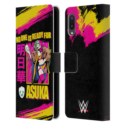 WWE Asuka No One Is Ready Leather Book Wallet Case Cover For Samsung Galaxy A02/M02 (2021)