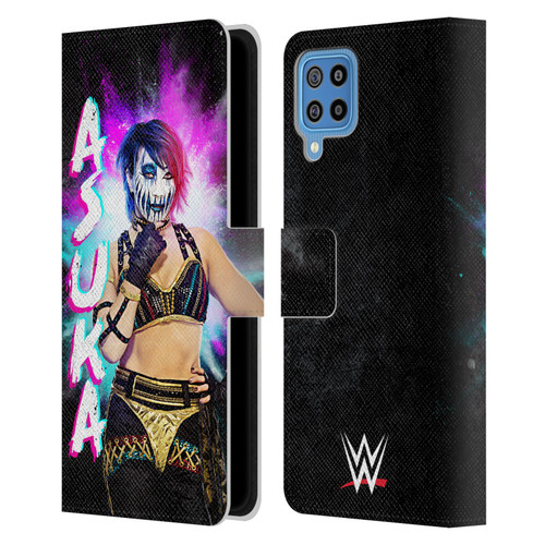 WWE Asuka Black Portrait Leather Book Wallet Case Cover For Samsung Galaxy F22 (2021)