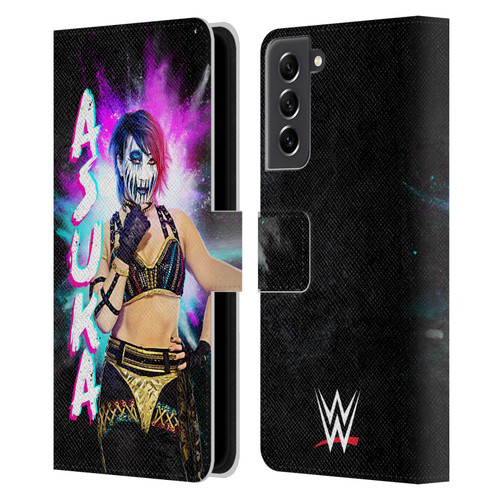 WWE Asuka Black Portrait Leather Book Wallet Case Cover For Samsung Galaxy S21 FE 5G