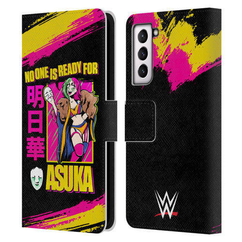 WWE Asuka No One Is Ready Leather Book Wallet Case Cover For Samsung Galaxy S21 5G