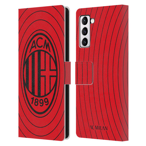 AC Milan Art Red And Black Leather Book Wallet Case Cover For Samsung Galaxy S21+ 5G