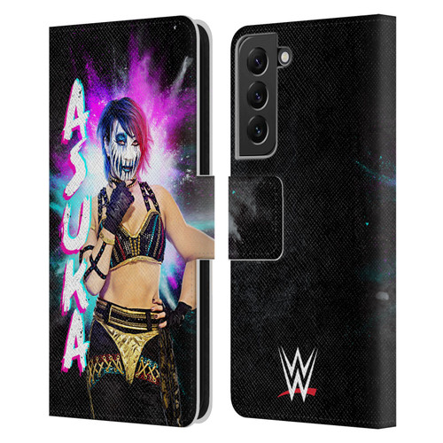 WWE Asuka Black Portrait Leather Book Wallet Case Cover For Samsung Galaxy S22+ 5G