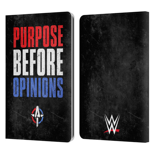 WWE Austin Theory Purpose Before Opinions Leather Book Wallet Case Cover For Amazon Kindle Paperwhite 1 / 2 / 3