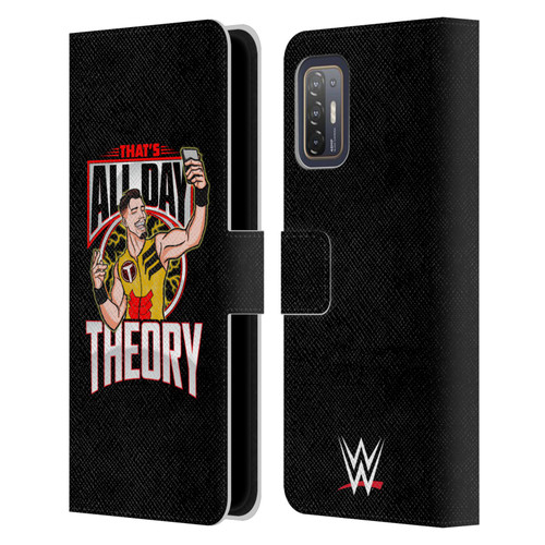 WWE Austin Theory All Day Theory Leather Book Wallet Case Cover For HTC Desire 21 Pro 5G