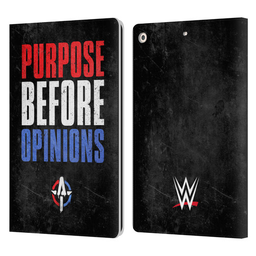 WWE Austin Theory Purpose Before Opinions Leather Book Wallet Case Cover For Apple iPad 10.2 2019/2020/2021