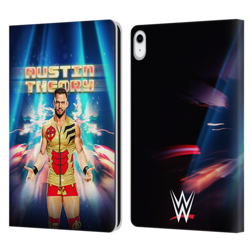 WWE Austin Theory Portrait Leather Book Wallet Case Cover For Apple iPad 10.9 (2022)
