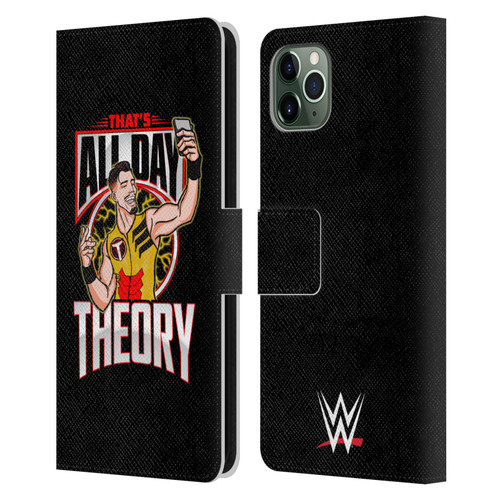 WWE Austin Theory All Day Theory Leather Book Wallet Case Cover For Apple iPhone 11 Pro Max