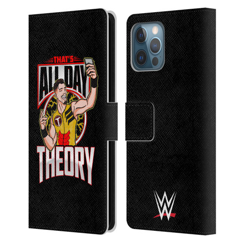 WWE Austin Theory All Day Theory Leather Book Wallet Case Cover For Apple iPhone 12 Pro Max