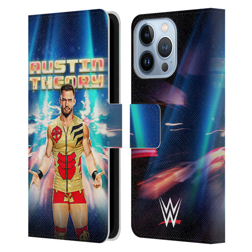 WWE Austin Theory Portrait Leather Book Wallet Case Cover For Apple iPhone 13 Pro