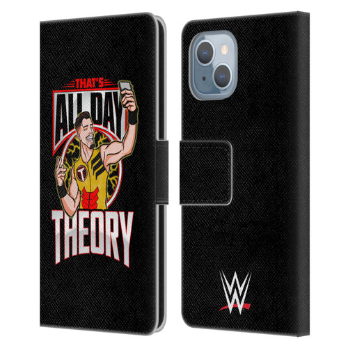 WWE Austin Theory All Day Theory Leather Book Wallet Case Cover For Apple iPhone 14