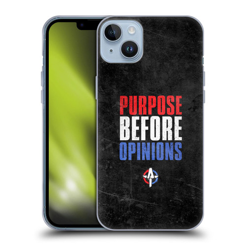 WWE Austin Theory Purpose Before Opinions Soft Gel Case for Apple iPhone 14 Plus