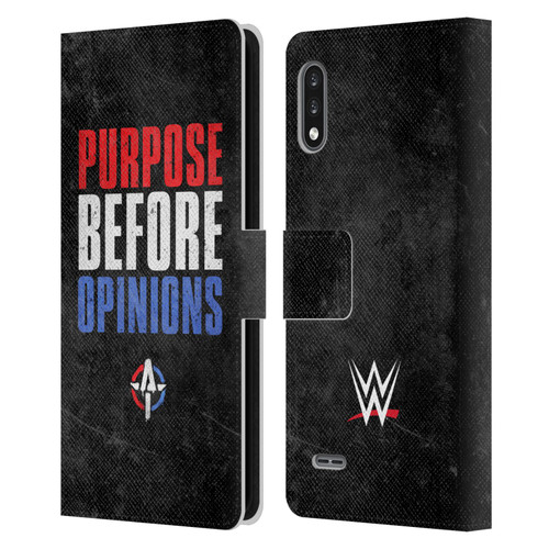 WWE Austin Theory Purpose Before Opinions Leather Book Wallet Case Cover For LG K22