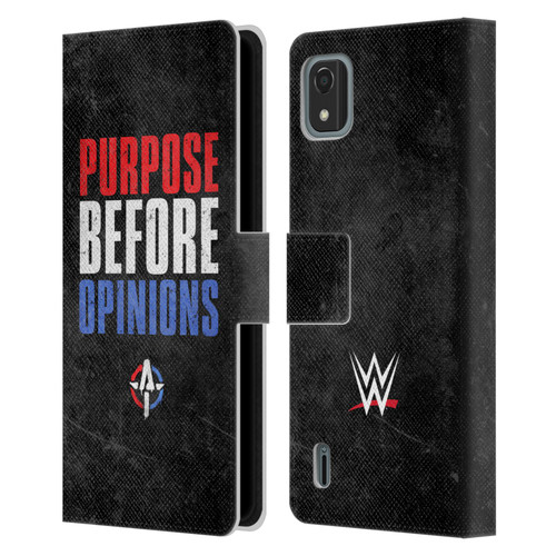 WWE Austin Theory Purpose Before Opinions Leather Book Wallet Case Cover For Nokia C2 2nd Edition