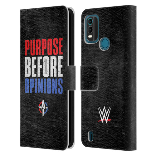 WWE Austin Theory Purpose Before Opinions Leather Book Wallet Case Cover For Nokia G11 Plus