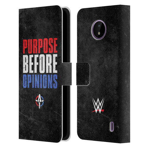 WWE Austin Theory Purpose Before Opinions Leather Book Wallet Case Cover For Nokia C10 / C20