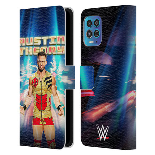 WWE Austin Theory Portrait Leather Book Wallet Case Cover For Motorola Moto G100