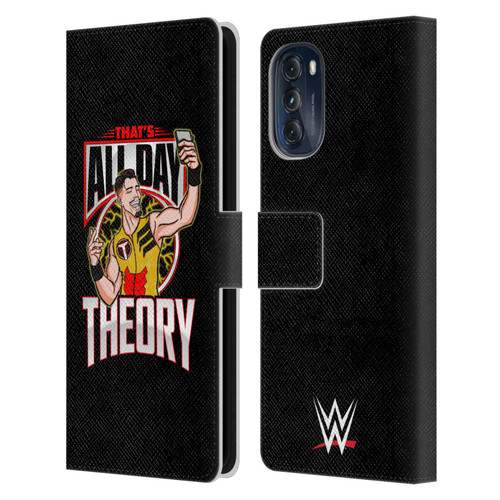 WWE Austin Theory All Day Theory Leather Book Wallet Case Cover For Motorola Moto G (2022)