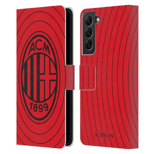AC Milan Art Red And Black Leather Book Wallet Case Cover For Samsung Galaxy S22+ 5G