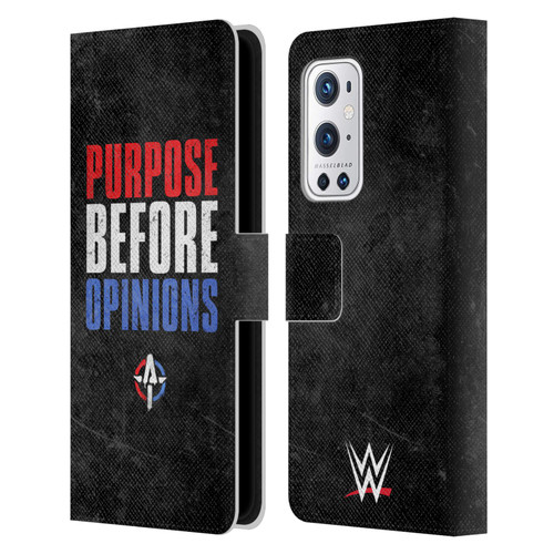 WWE Austin Theory Purpose Before Opinions Leather Book Wallet Case Cover For OnePlus 9 Pro