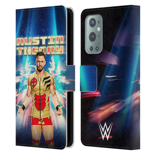 WWE Austin Theory Portrait Leather Book Wallet Case Cover For OnePlus 9