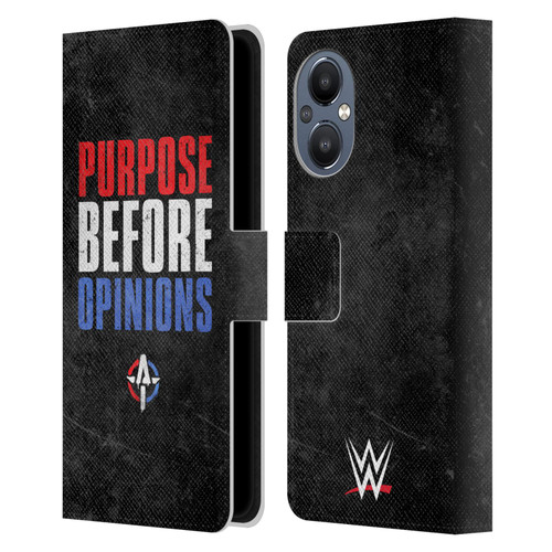 WWE Austin Theory Purpose Before Opinions Leather Book Wallet Case Cover For OnePlus Nord N20 5G