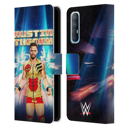WWE Austin Theory Portrait Leather Book Wallet Case Cover For OPPO Find X2 Neo 5G