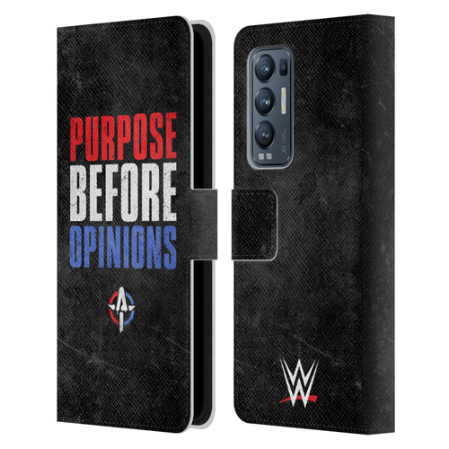 WWE Austin Theory Purpose Before Opinions Leather Book Wallet Case Cover For OPPO Find X3 Neo / Reno5 Pro+ 5G