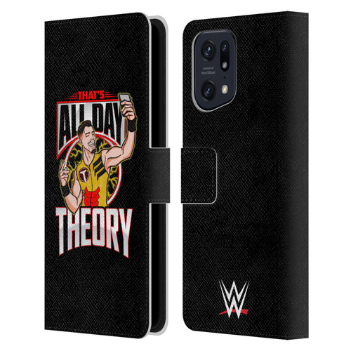 WWE Austin Theory All Day Theory Leather Book Wallet Case Cover For OPPO Find X5