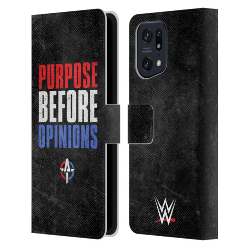 WWE Austin Theory Purpose Before Opinions Leather Book Wallet Case Cover For OPPO Find X5