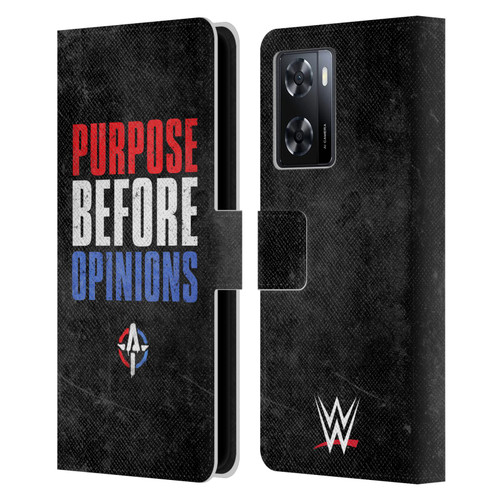 WWE Austin Theory Purpose Before Opinions Leather Book Wallet Case Cover For OPPO A57s