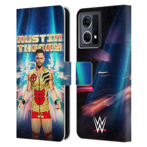 WWE Austin Theory Portrait Leather Book Wallet Case Cover For OPPO Reno8 4G