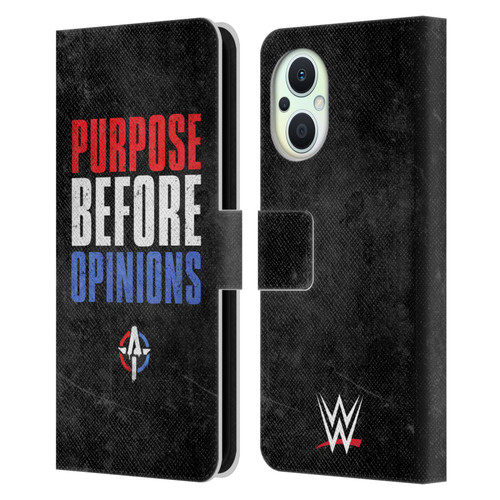 WWE Austin Theory Purpose Before Opinions Leather Book Wallet Case Cover For OPPO Reno8 Lite