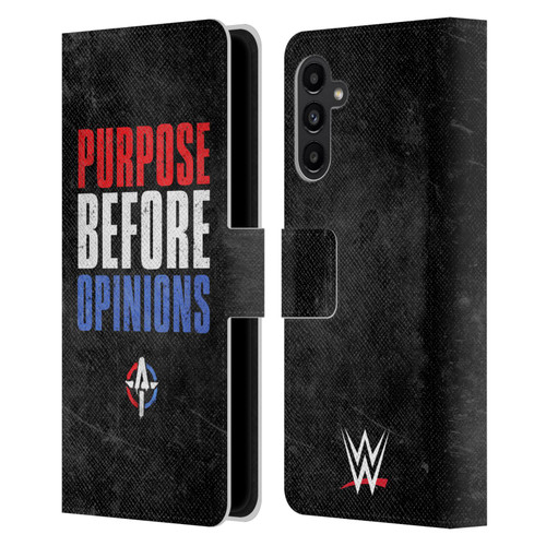 WWE Austin Theory Purpose Before Opinions Leather Book Wallet Case Cover For Samsung Galaxy A13 5G (2021)